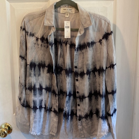 Cloth & Stone Anthropologie button down, ombré print shirt - Picture 1 of 7